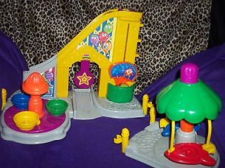   Little People carnival, two piece lot musical playset, incompleate