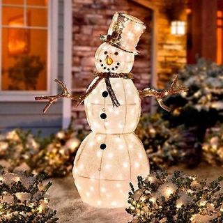   OUTDOOR LIGHTED CHRISTMAS SNOWMAN Holiday Yard Art Display Decoration
