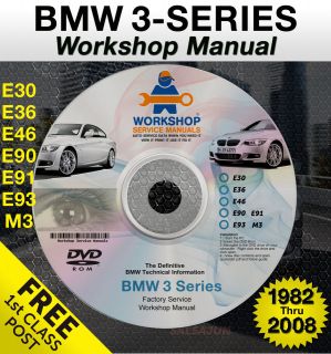 BMW 3 Series Workshop Service Repair Manual E30 E36 E46 E90 E91 E93 M3 
