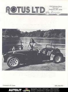 1987 Lotus 7 Rotus Kit Car Brochure