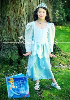 Light Blue Cinderella Noble Princess Girl Child Party Costume Dress 2 