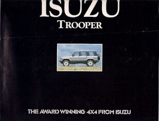 Isuzu Trooper 1987 88 UK Market Sales Brochure 2.3 Petrol & Turbo 