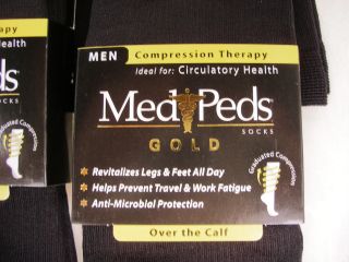 pair MEN graduated compression socks COTTON travel sports health 