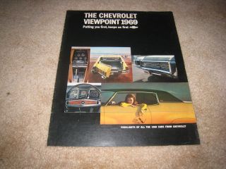 1969 Chevrolet Corvette Camaro Chevelle Nova Caprice sales brochure 