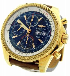 New Mens Breitling for Bentley GT Continental Racing H13363 18K Gold 