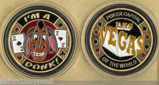 Donk 2 2 Card Guard Chip Texas Holdem 24kt Gold