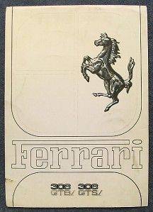 FERRARI 308 GTBi GTSi Sales Brochure 1981 #N206/81