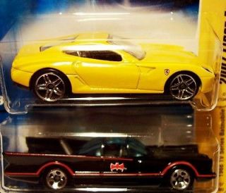 07 Hotwheels 1966 TV Batmobile & Ferrari 599 GTB Yellow New Models 