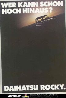 1980 1981 ? Daihatsu Rocky Gas & Diesel SUV Pickup Brochure German