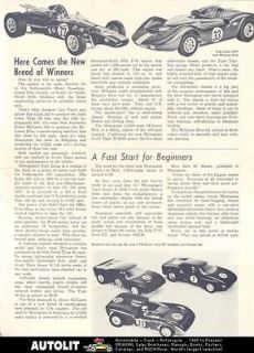 1965 Monogram 1/24 Lola GT40 Ferrari Slot Car Brochure