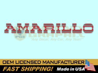   1983 1984 1985 1986 1987 GMC Caballero Amarillo Tailgate Decal Kit