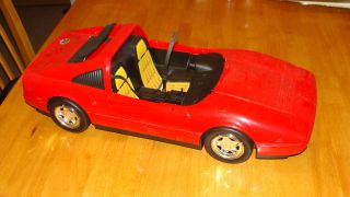 Mattel Barbie Red Ferrari Vehicle 1986 21 Long Incomplete