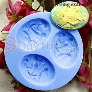 Mermaid Angel 3 Cavities Silicone Mold Mould For Polymer Clay Fimo 