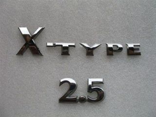 2002 JAGUAR X TYPE X TYPE 2.5 REAR TRUNK CHROME EMBLEM LOGO SET 02 03 