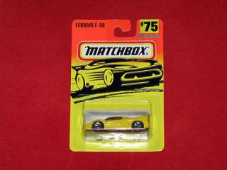 Matchbox Diecast Cars 1997 on Card MOC   # 75 Ferrari F 50 SuperFast