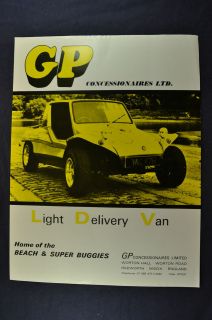 1970 1971 GP LDV Dune Buggy All Terrain Vehicle Sales Brochure Sheet 
