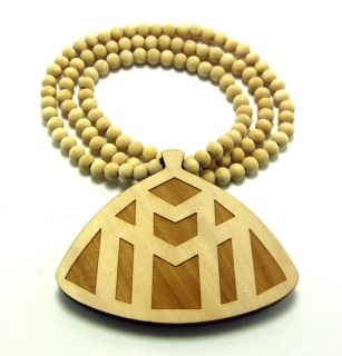 Wooden Maybach Music Pendant 36 Chain Necklace Good Wood Style Rick 