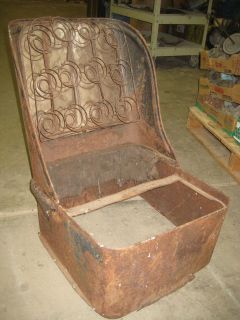 vintage auto stamped steel bucket seat frame, model T Ford? 18x20x26