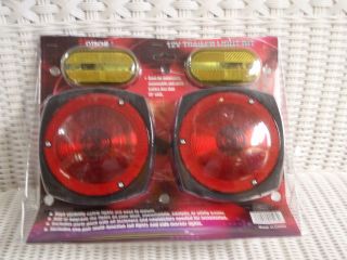 12 VOLT TRAILER LIGHT KIT FOR MOTORCYCLE SNOWMOBILE UTILITY TRAILERS 