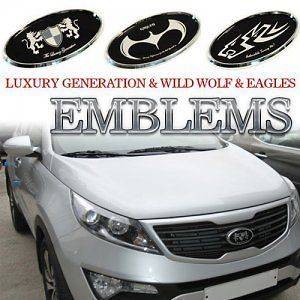   Grill & Trunk Luxery/Eagles/Wolf Emblem for Kia 10+ Sportage R   3Type