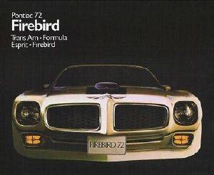 PONTIAC 1972 Firebird, Trans Am, Formula Sales Brochure