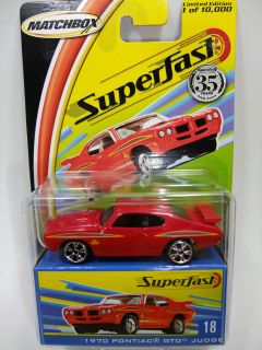   Matchbox Superfast #18 1970 Pontiac® GTO™ Judge CARDINAL RED/MOC