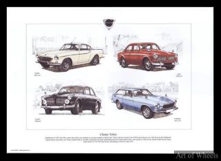 Volvo 1960s 1950s 1970s P1800 122S 123GT P1800ES Print