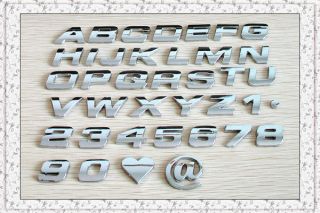new design 3D chrome letters number for car emblem badge best quality 