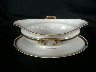 Rosenthal,AIDA​,Gold Band Gravy Boat With Fixed Saucer