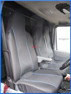 TOYOTA MINIBUS DELUXE VAN SEAT COVERS BLUE PIPING 2+1
