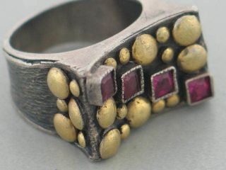   2012 COLLECTION   RUBY .925 STERLING SILVER & 22K YELLOW GOLD RING