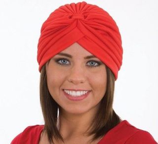 Princess Black Red White Hat Turban Swami Genie Snake Charmer Costume 