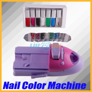   Nail Art Stamping Printer Machine 7 Color Polish Printing Drawing Set