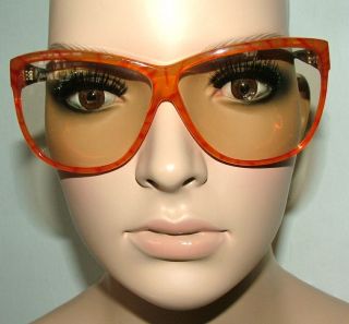 New Vintage 80s Glasses Sunglasses Amber Tiger Frame Pilkington 