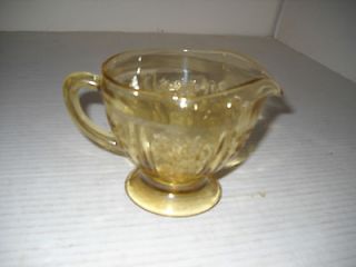 Nice Amber Sharon Cabbage Rose Creamer by Federal