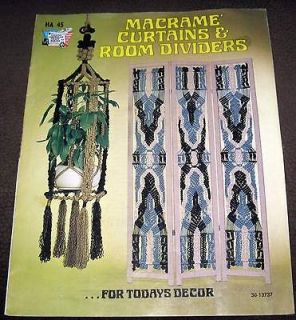 Vintage Creative American Crafts Macrame Curtains & Room Dividers 