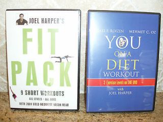   Harpers Fit Pack Exercise DVD 9 Short Workouts AND You On A Diet DVD