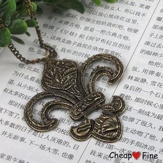 1PCS Vintage Jewelry Antiqued brass anchor long necklace gift