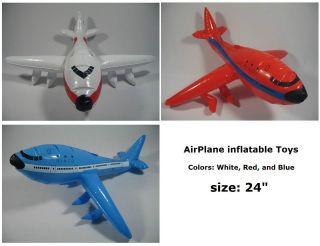 AIRPLANE Jumbo Jet Flying INFLATABLE Toys Blow Up Party Favor Decor 24 