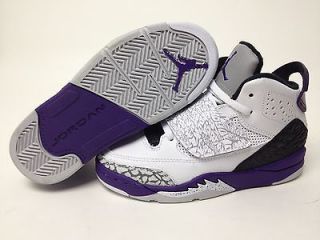 Kids Nike Air JORDAN SON OF MARS White/Purple/G​rey (PS) Size 10.5 3 