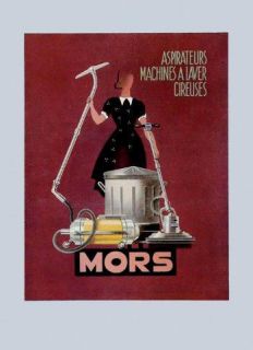   Cleaning House Lady Mors Vacuum Cleaners Vintage Poster Repro FREE S/H