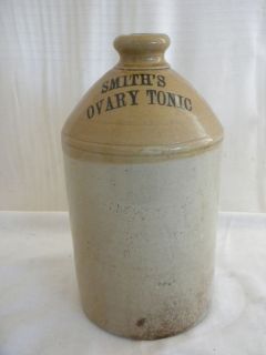 antique Skey Tamworth stoneware whiskey jug,quack medicine Smiths 
