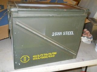 25mm ammo box water tight storage rafting poop can US Military surplus