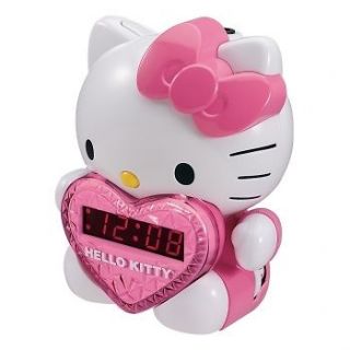   KITTY TIME ON WALL PROJECTION PROJECTOR AM/FM ALARM CLOCK RADIO NEW