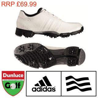 NEW WHITE ADIDAS GREENSTAR Z GOLF WATERPROOF LEATHER GOLF SHOES. WIDE 