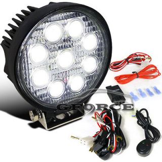   LIGHT 4.5 ROUND 27W LAMP+WIRING+SW​ITCH+HARNESSES KIT (Fits BMW