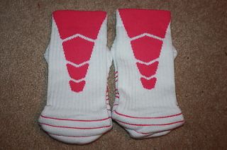 Nike Small 3 5 Elite Football Dri  Fit Performance Socks White Pink