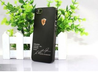 LuxuryFERRARIPlastic Frame Metal Back Case Cover For i Phone5 Black 