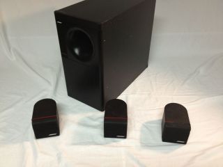  Acoustimass 600 Speaker System WITH 3 SINGLE CUBE REDLINE SPEAKERS