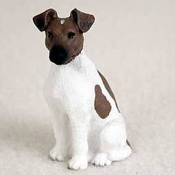 FOX TERRIER BROWN SMALL STATUE GLASS EYES PREMIUM QUALITY FIGURINES 